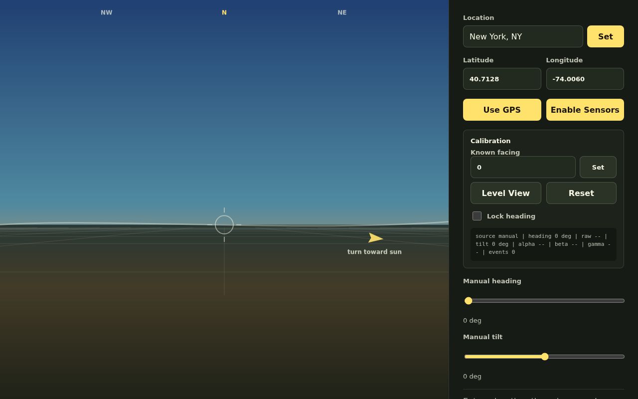 Screenshot of Sun Sight